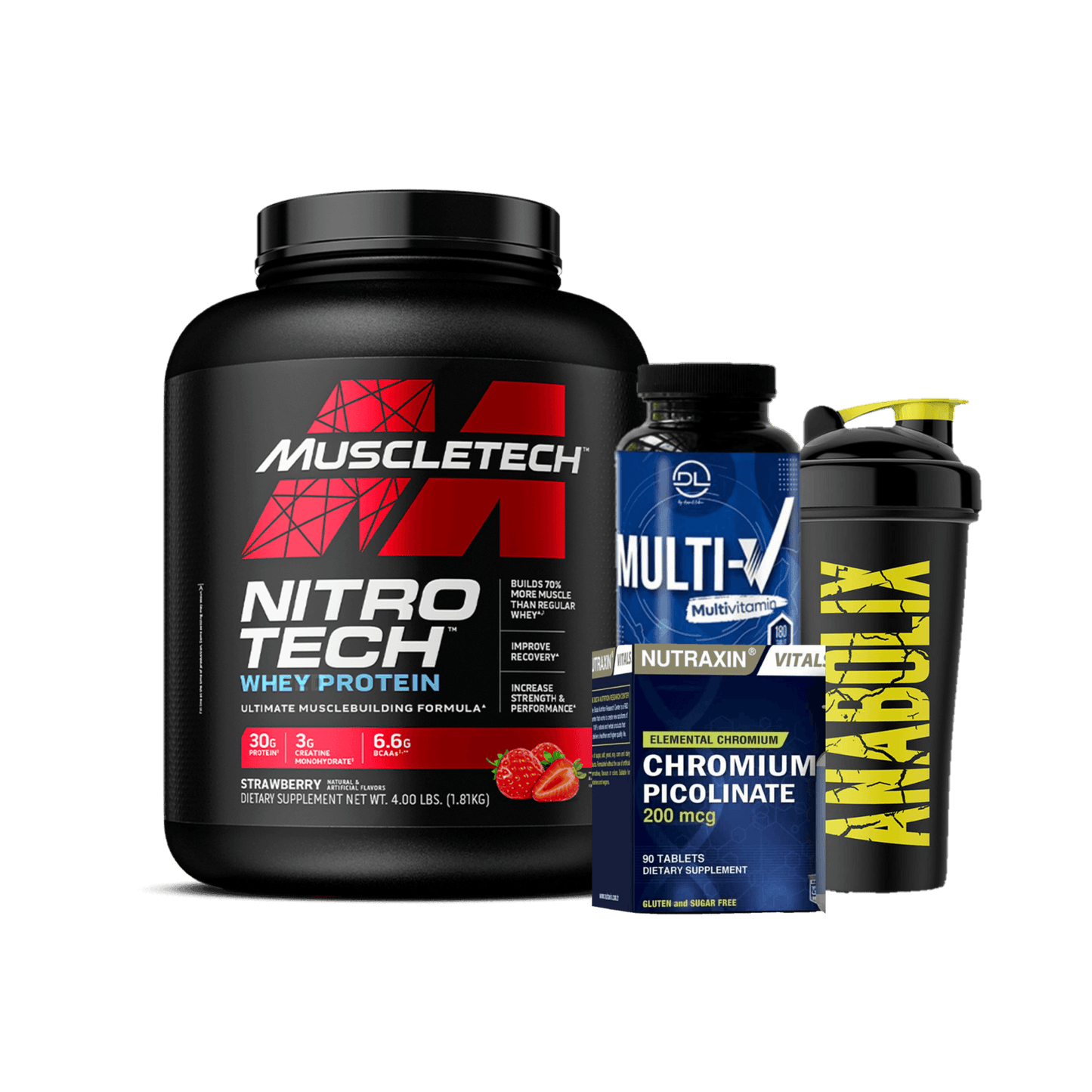 Nitro + Fatburner + Multi + Shaker - The Supplements Factory