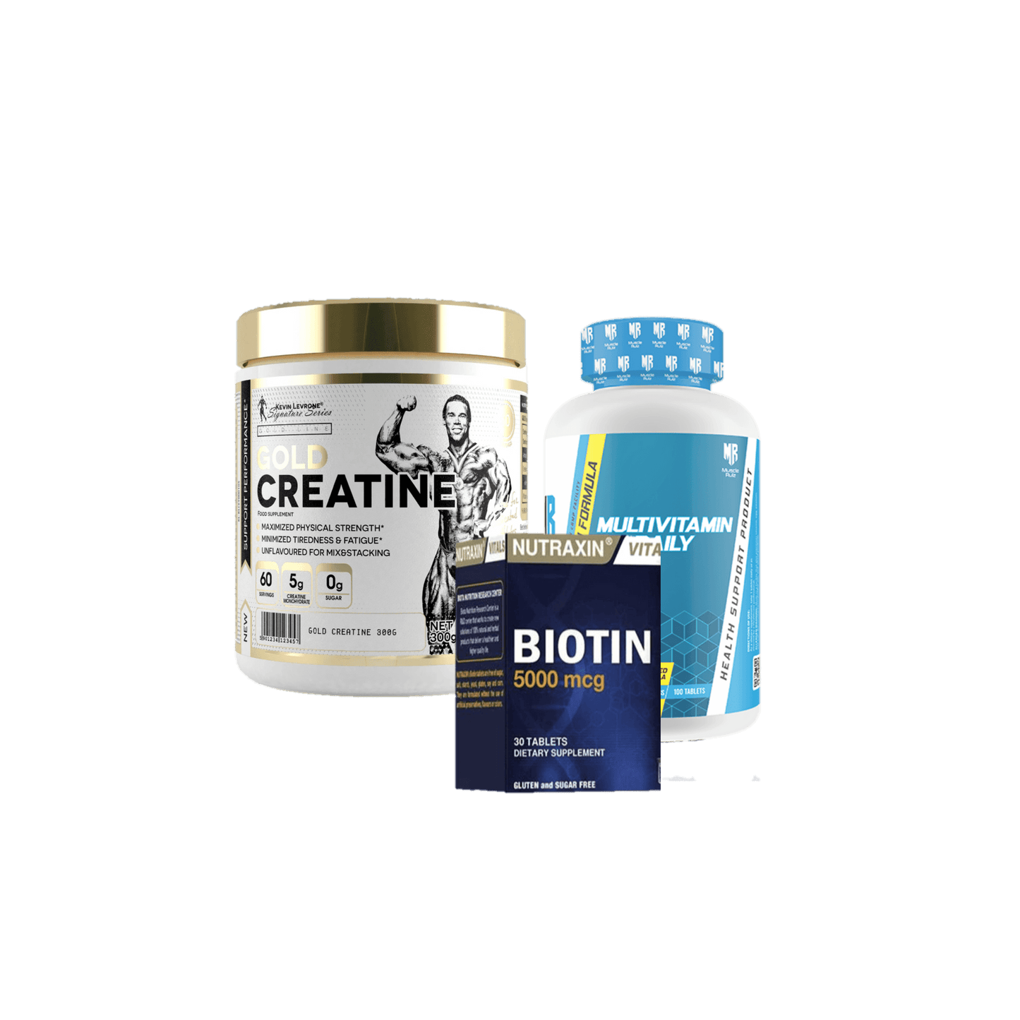 Gold Creatine + Multi Vitamins + Biotin - The Supplements Factory