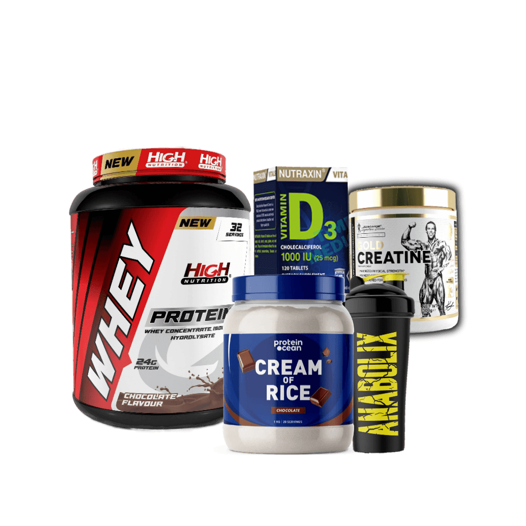 Whey + Carbs + Creatine + Vitamin D - The Supplements Factory