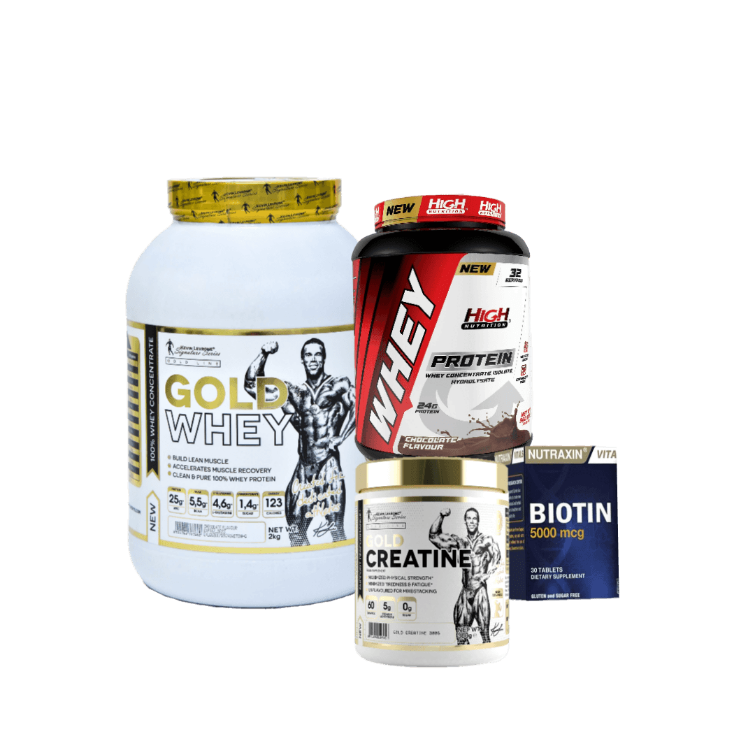 Gold Whey + High whey + Creatine + Vitamin D - The Supplements Factory