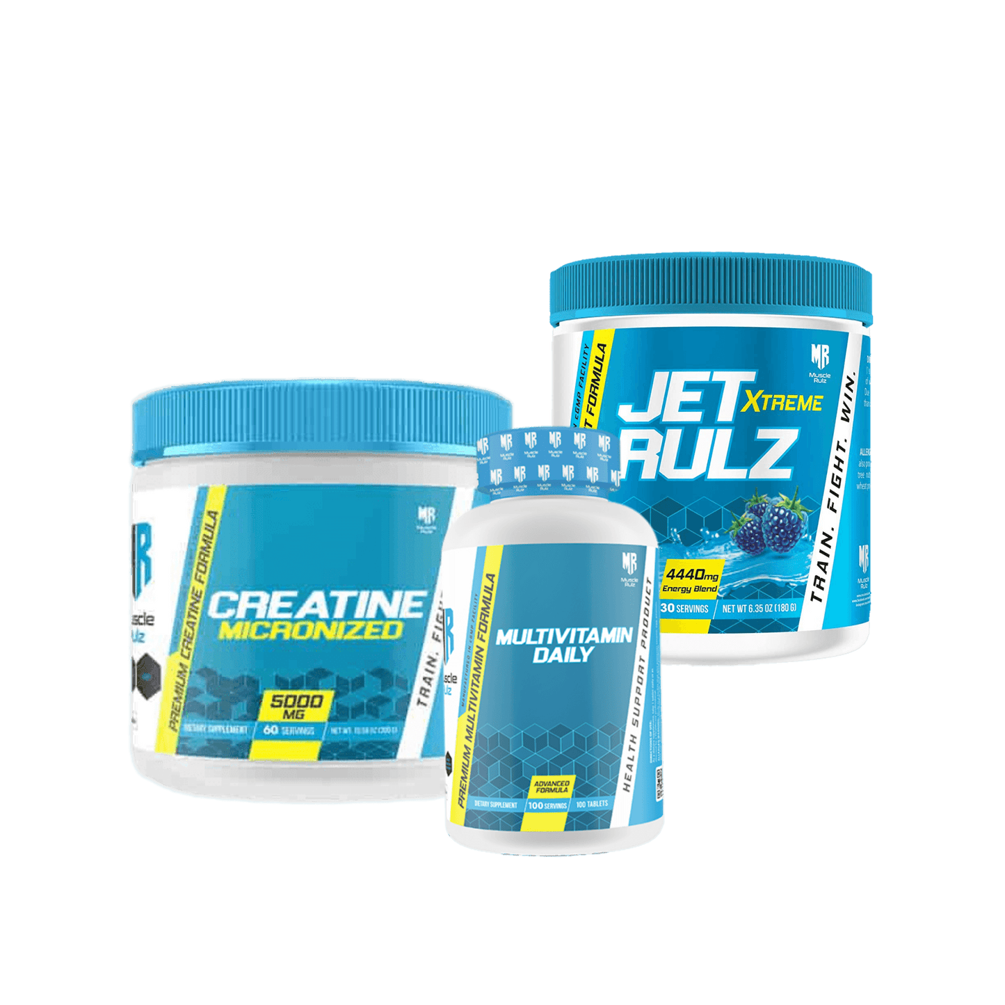 Jet Rulz Pre Workout + Creatine Rulz + Multi Rulz - The Supplements Factory