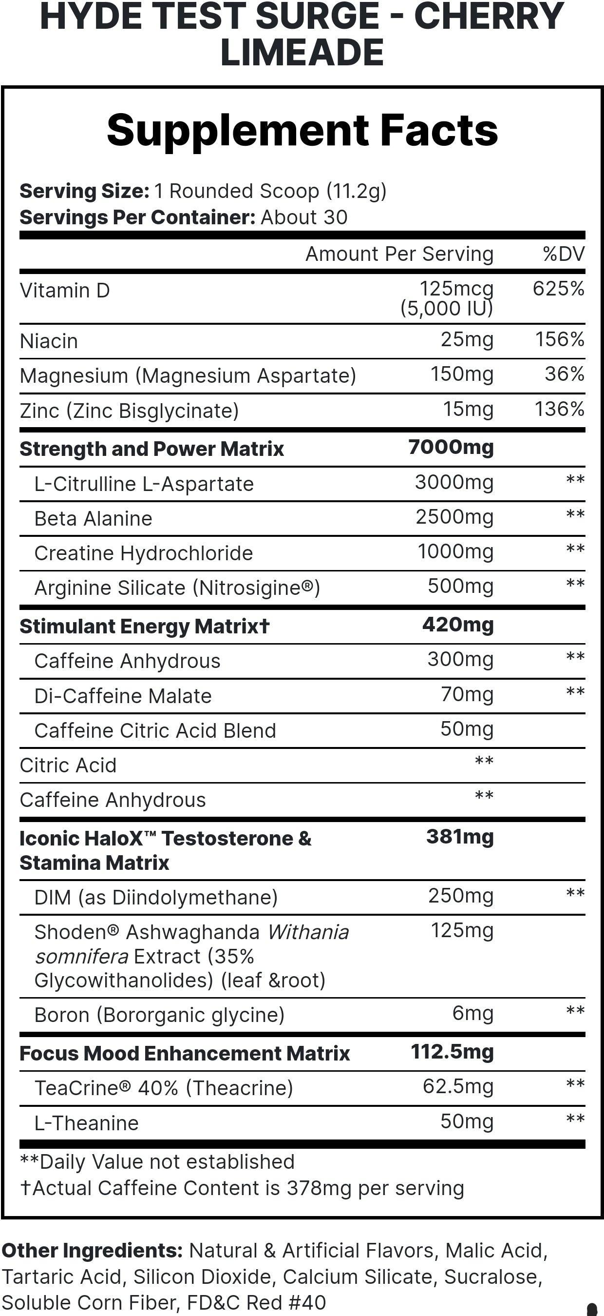 Mr Hyde Test Surge - The Supplements Factory