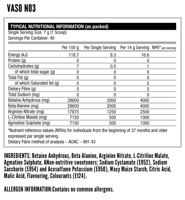 Nutritech Vaso NO3 - The Supplements Factory