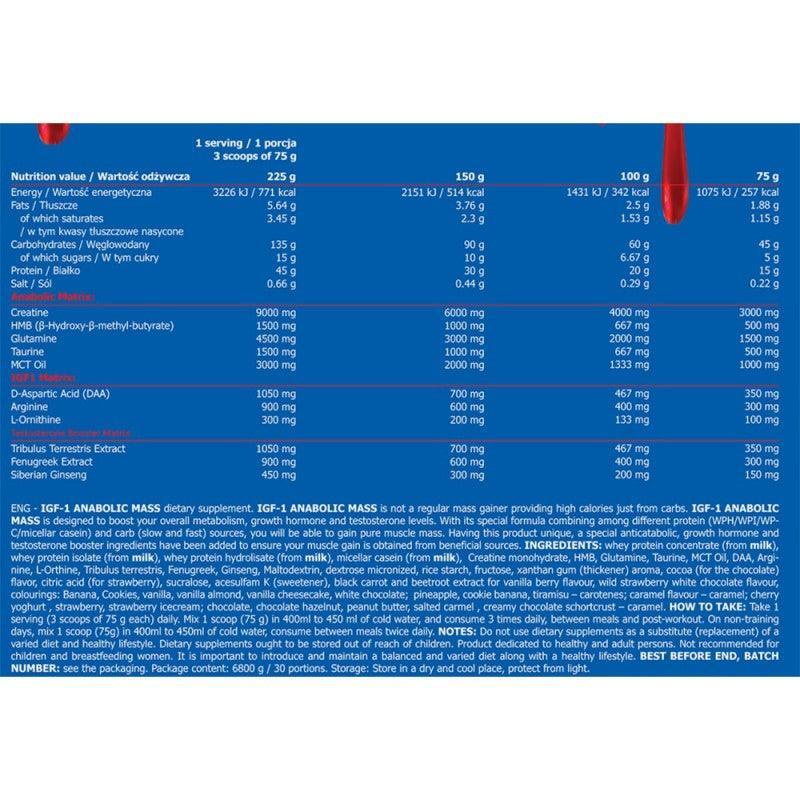 Mr. X IGF-1 Anabolic Mass - The Supplements Factory